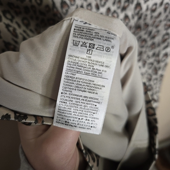 Banana Republic Leopard Print Metallic Ruffle Sleeve Mini Dress - Picture 11 of 12